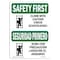 Signmission OSHA Sign, Climb W/ Scaffold Bilingual, 10in X 7in Aluminum, 7" W, 10" L, Landscape OS-SF-A-710-L-10758 - alternate 1
